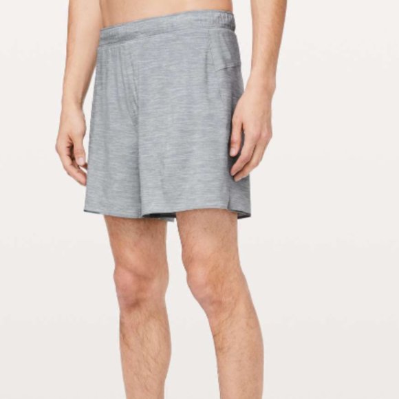 Lululemon Surge Short *6" Heather Allover Sea Salt Light Cast